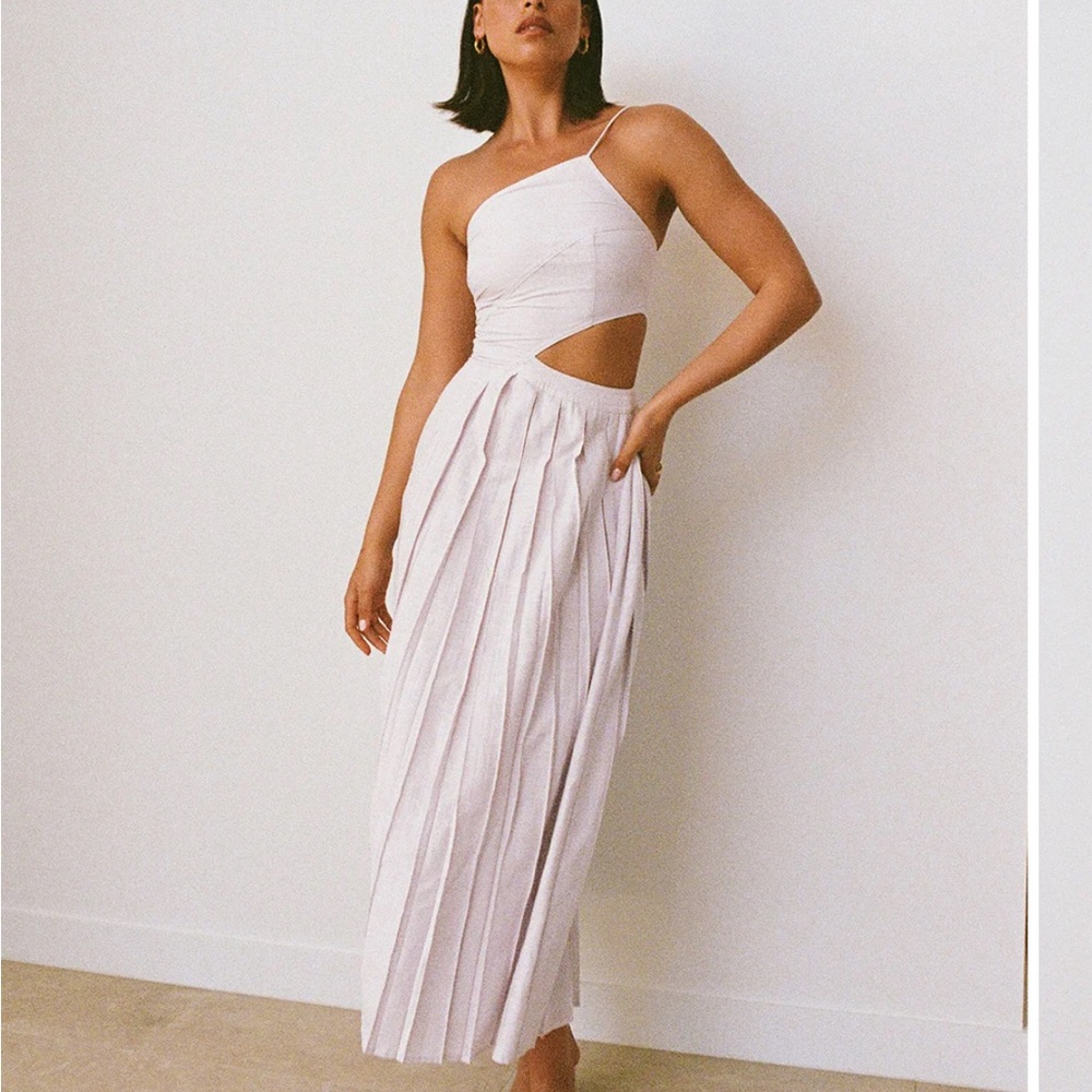 Sabo Skirt Lilac Pleated Midi Dress Cocktail A-line - size 4